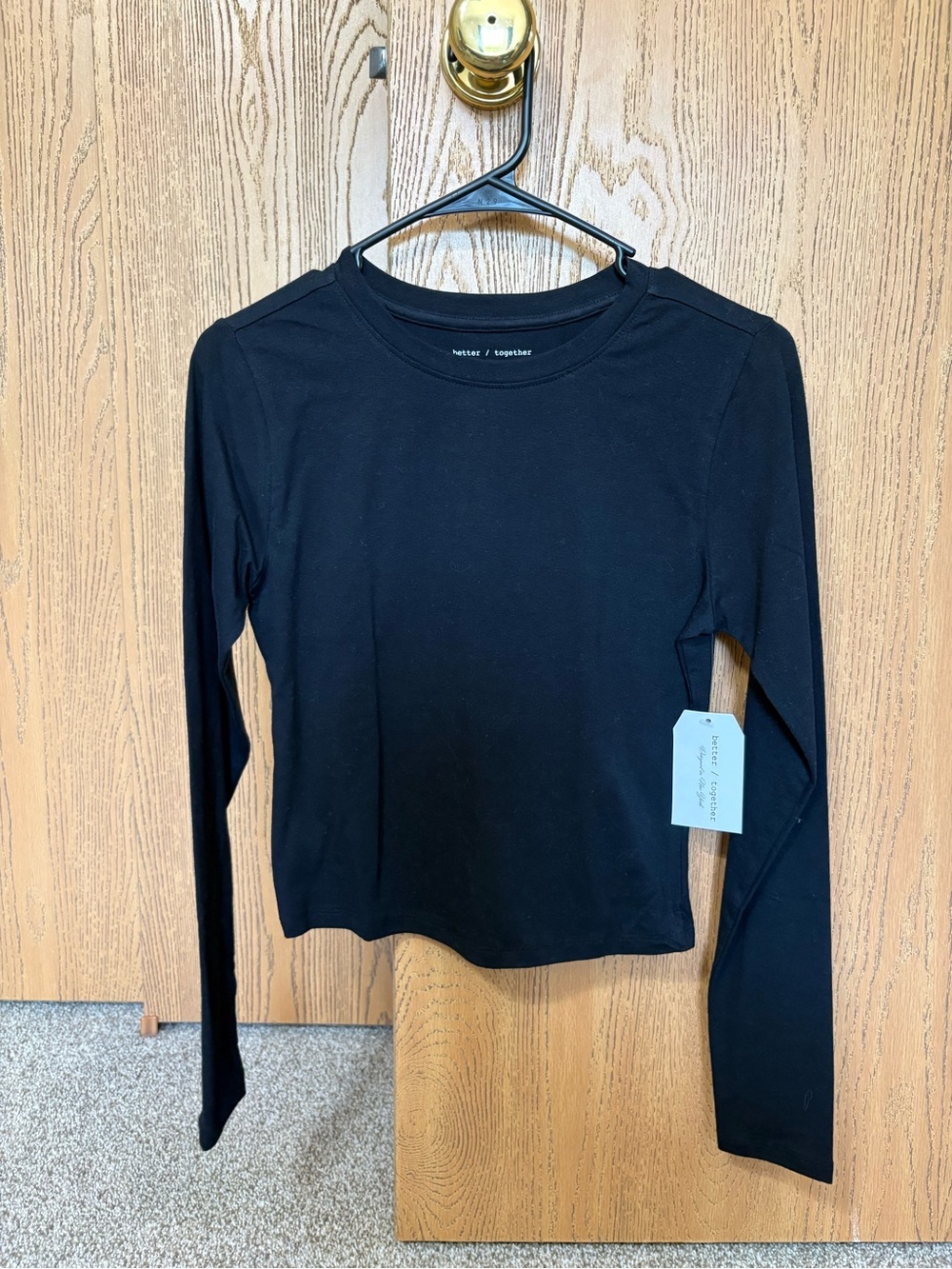 Everyday Crewneck Long Sleeve Tee - Black